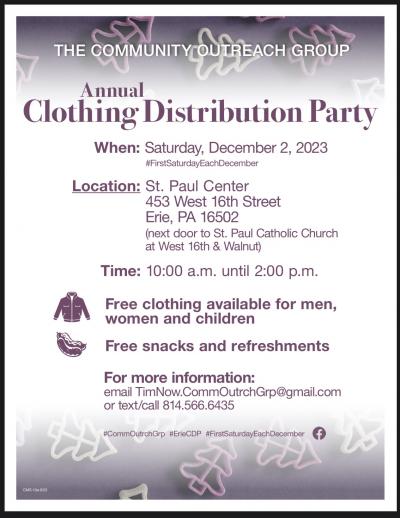 Annual Clothing Distribution Party