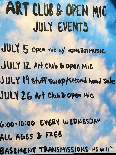Art Club and Open Mic 