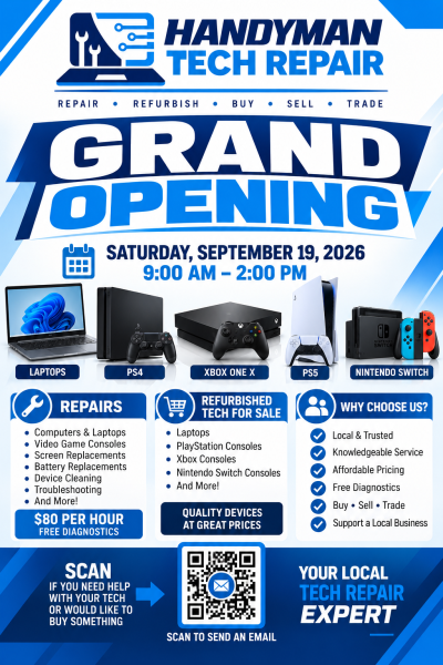 Handyman Tech Repair Grand Opening