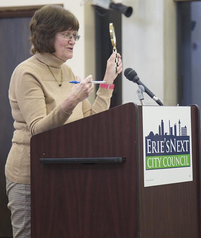 Erie City Council Candidate Liz Allen. Photo by Maitham Basha-Agha. Erie City Council Candidate Liz Allen. Photo by Maitham Basha-Agha.