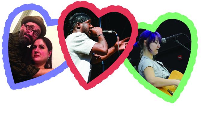 Real life couple Chris and Joylene Ehrich (left), also known as The Honest Mistakes, C. Brown and Mckenzie Lee Sprague of Optimistic Apocalypse weigh in on their thoughts about love and relationships.