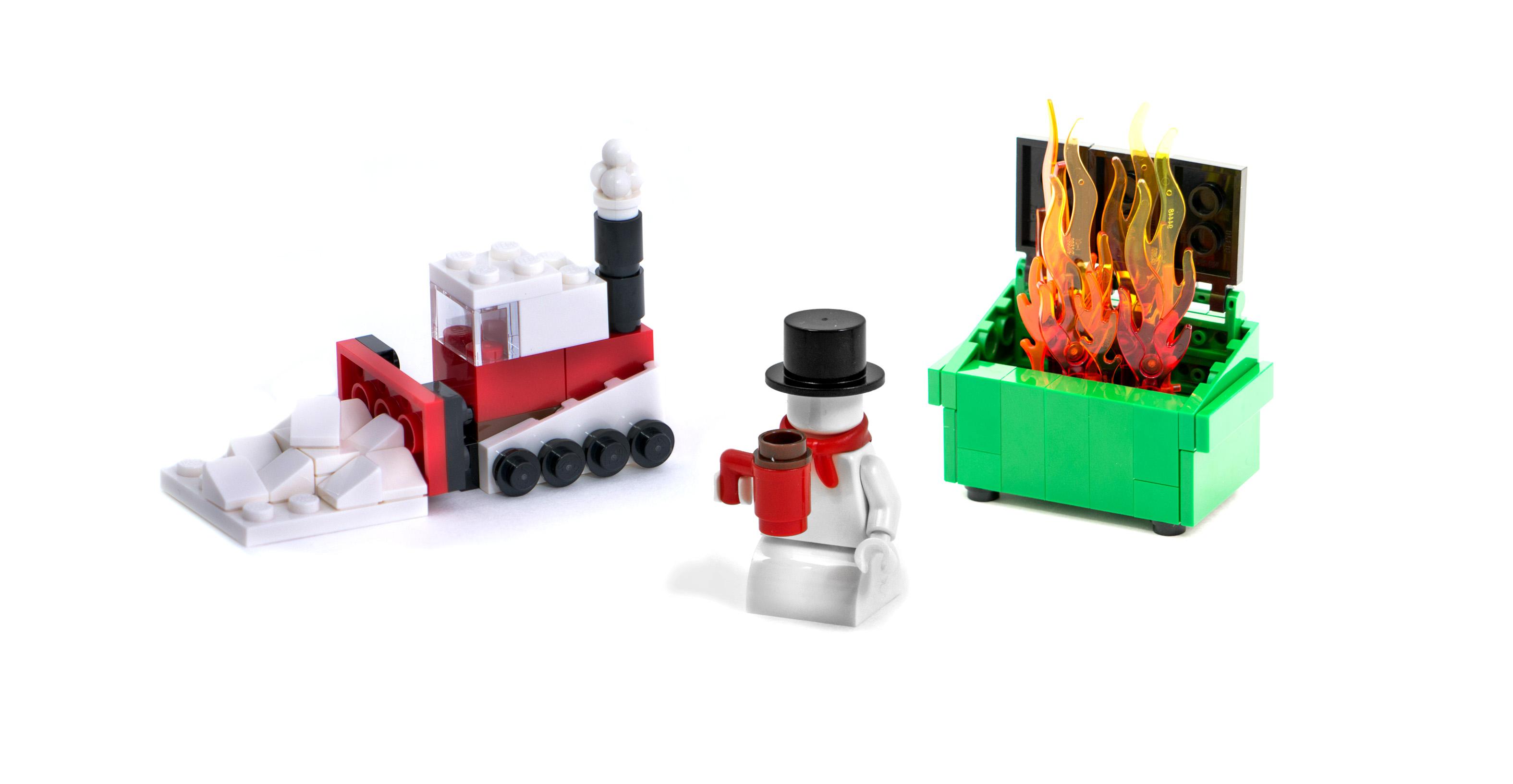 lego dumpster fire