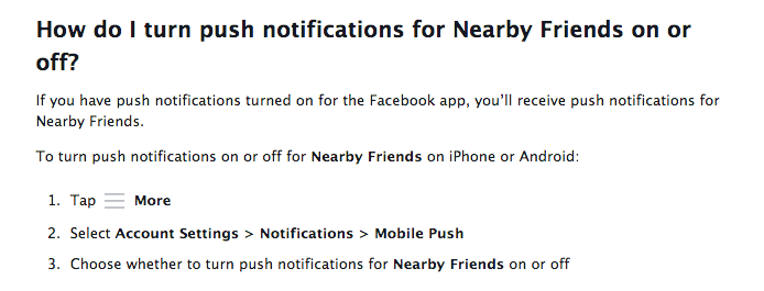 FB Push Notifications 