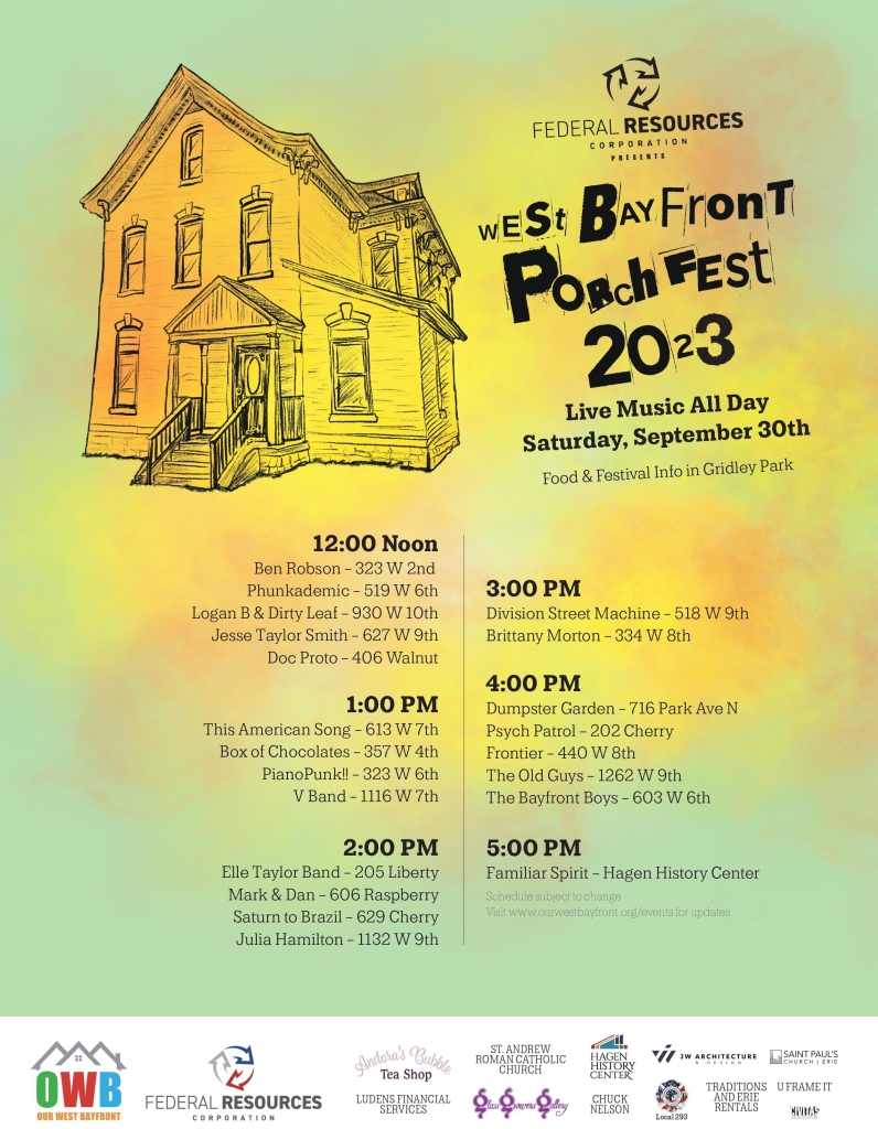 West Bayfront Porchfest 2023 Events Erie Reader